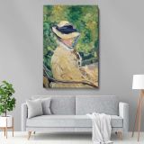 Madame Manet at Bellevue - Elegant Woman in Garden By canvas wall art - Image 5
