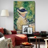Madame Manet at Bellevue - Elegant Woman in Garden By canvas wall art - Image 8