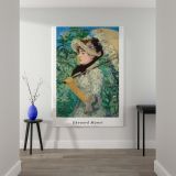 Jeanne Spring - Woman with Parasol in Bloom By canvas wall art - Image 2