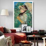 Jeanne Spring - Woman with Parasol in Bloom By canvas wall art - Image 8
