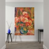 Vase of Roses - Pink Floral Still Life By Pierre-Auguste Renoir canvas wall art - Image 2