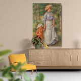La Promenade - Woman and Child Walking in Nature By Pierre-Auguste Renoir canvas wall art - Image 5