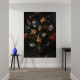 A Vase with Flowers - Baroque Tulip & Peony Arrangement By Jacob Vosmaer canvas wall art - Image 2