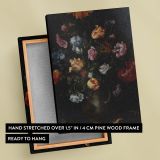 A Vase with Flowers - Baroque Tulip & Peony Arrangement By Jacob Vosmaer canvas wall art - Image 6