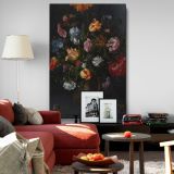 A Vase with Flowers - Baroque Tulip & Peony Arrangement By Jacob Vosmaer canvas wall art - Image 8