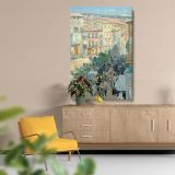 View of a Southern French City - Colorful Impressionist Cityscape By Childe Hassam canvas wall art - Image 5