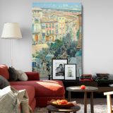 View of a Southern French City - Colorful Impressionist Cityscape By Childe Hassam canvas wall art - Image 8