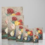 Tulips in a Vase - Red, Yellow, and White Dutch Florals By Sientje Mesdag canvas wall art - Image 4