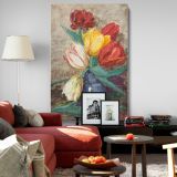 Tulips in a Vase - Red, Yellow, and White Dutch Florals By Sientje Mesdag canvas wall art - Image 8
