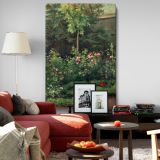 A Rose Garden - Blooming Floral Landscape Scene By Camille Pissarro canvas wall art - Image 8