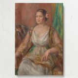 Tilla Durieux - Woman in White Dress with Rose By Pierre-Auguste Renoir canvas wall art - Image 7
