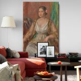 Tilla Durieux - Woman in White Dress with Rose By Pierre-Auguste Renoir canvas wall art - Image 8