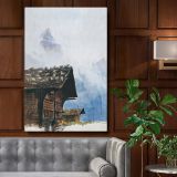 Chalets, MŸrren - Rustic Alpine Homes in Watercolor By John Singer Sargent canvas wall art