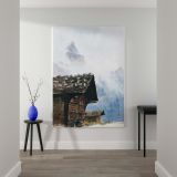 Chalets, MŸrren - Rustic Alpine Homes in Watercolor By John Singer Sargent canvas wall art - Image 2