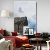 Chalets, MŸrren - Rustic Alpine Homes in Watercolor By John Singer Sargent canvas wall art - Image 8
