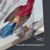 Three Crimson Sunbirds - Red Birds on Branches By Aert Schouman canvas wall art - Image 3