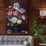 Floral Still Life with Shells - Vibrant Baroque Flowers and Nature By Balthasar van der Ast canvas wall art