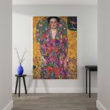 Portrait of Eugenia Primavesi - Bold Viennese Colors and Patterns By Gustav Klimt canvas wall art - Image 2