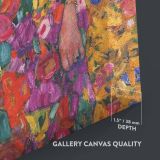 Portrait of Eugenia Primavesi - Bold Viennese Colors and Patterns By Gustav Klimt canvas wall art - Image 3