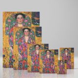 Portrait of Eugenia Primavesi - Bold Viennese Colors and Patterns By Gustav Klimt canvas wall art - Image 4