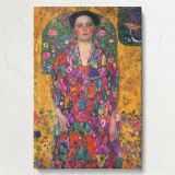 Portrait of Eugenia Primavesi - Bold Viennese Colors and Patterns By Gustav Klimt canvas wall art - Image 7
