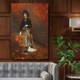 Autumn - Woman in Fall Forest with Gold Leaves By Winslow Homer canvas wall art