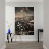 The Snowdrops - Botanical Flowers and Scenic Background By Robert John Thornton canvas wall art - Image 2