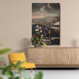 The Snowdrops - Botanical Flowers and Scenic Background By Robert John Thornton canvas wall art - Image 5