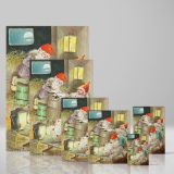 Christmas Card Wrapping Gifts - Jultomte in Cozy Barn Scene By Jenny Nystršm canvas wall art - Image 4