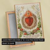 Sacred Heart - Radiant Holy Symbol with Floral Border canvas wall art - Image 6