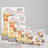 Go Exploring in Books - Girl Reading Vintage Adventure Poster - Image 4