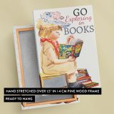 Go Exploring in Books - Girl Reading Vintage Adventure Poster - Image 6