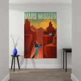 Mars Mission - Retro Space Explorer on Red Planet Poster - Image 2
