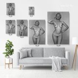 Marilyn Monroe Naked American Model Canvas Wall Artwork - Image 3
