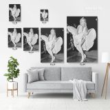 Marilyn Monroe American Model White Dress Wall Artwork Hanging Canvas - Image 2