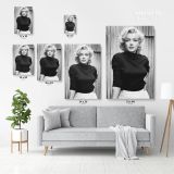 Marilyn Monroe Canvas American Model with black top and white bottom - Image 3