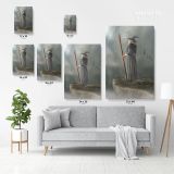 Fantasy Fairytale City Fairytale in Edge of Mountain Canvas Wall Art - Image 3