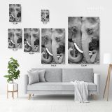 Animals wall art Elephant Baby Posters Print Framed - Roll Canvas Wall Art - Image 3