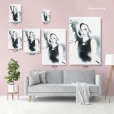 Black And White Creative Modern Women Watercolor Painting Framed Canvas - Image 3