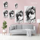 Black And White Creative Modern Women Watercolor Painting Posters Print Canvas - Image 3