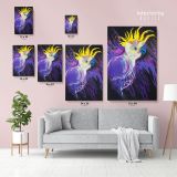 Bird Psittacidae Parrot Print Canvas with Frame - Image 3
