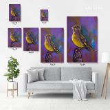 Original Birds Psittacidae Pastel Painting Posters Print Canvas with Frame - Image 3