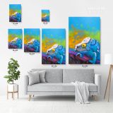 Toads Frog Pastel Original Painting Posters Print Canvas with Framed - Image 3