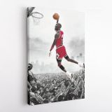Michael Jordan Last Game Shot Basketball Canvas Wall Art - Image 3