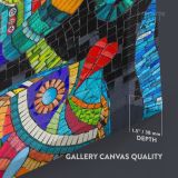 Mosaic Artwork Print Poster on Canvas or Rolled Canvas Photo Print Modern Wall Art - Image 3