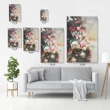 Merry Christmas Quote Print Painting Framed Canvas - Image 3