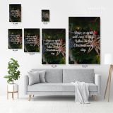 Merry Christmas Quote Print Painting Framed Canvas for Rolled Home Decor - Image 3