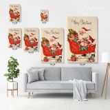 Merry Christmas Greeting Gift Print Painting Framed Canvas - Image 3