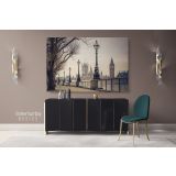 Landscape London City Big Ben Clock Tower Canvas Wall Art - Image 2