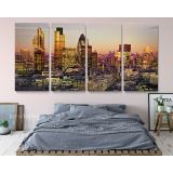 London City of Financial District Background Panoramic Canvas Wall Art - Image 5